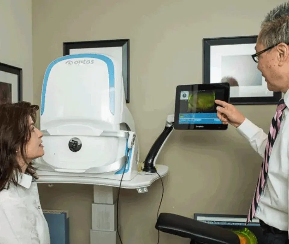 Eye diagnostic examination for uveitis assessment
